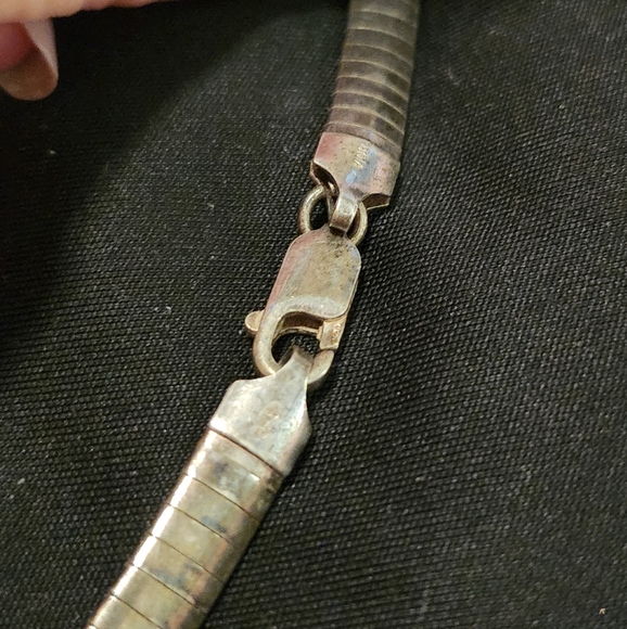 VINTAGE Vior Italy Silver Necklace 7.25" - Picture 9 of 12